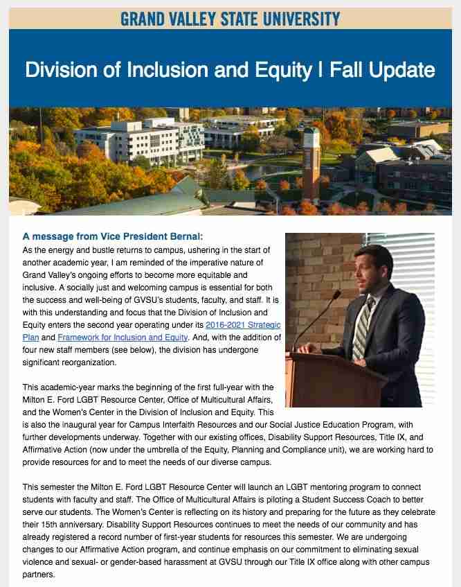 thumbnail photo of Fall 2016 newsletter